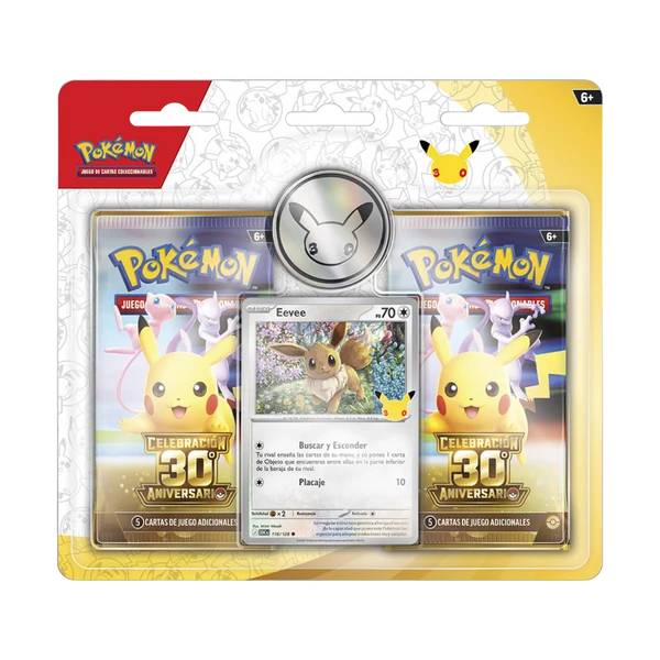 Blister con Moneda Celebración 30 Aniversario Pokemon
