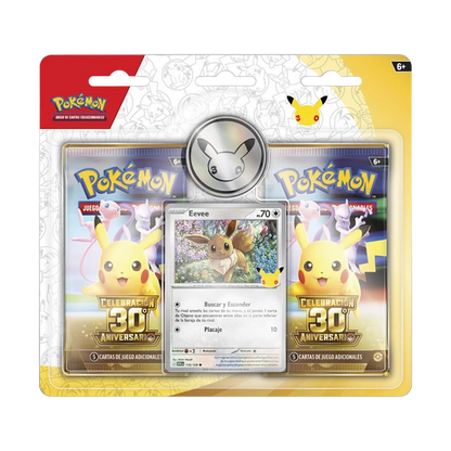 Blister con Moneda Celebración 30 Aniversario Pokemon