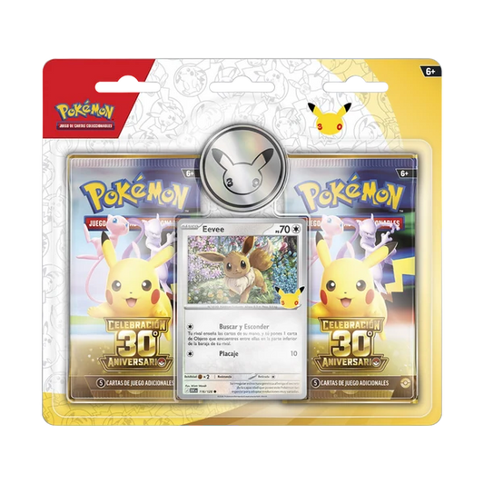 Blister con Moneda Celebración 30 Aniversario Pokemon