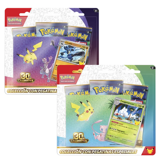 Blister Tech Sticker Celebración 30 Aniversario Pokemon