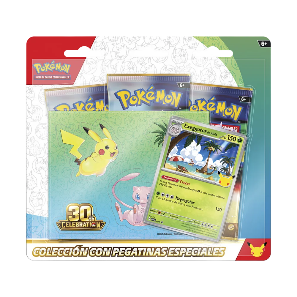 Blister Tech Sticker Celebración 30 Aniversario Pokemon