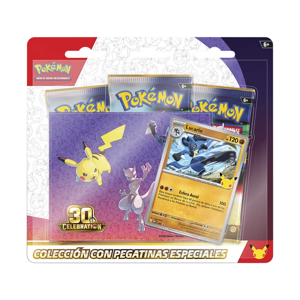 Blister Tech Sticker Celebración 30 Aniversario Pokemon
