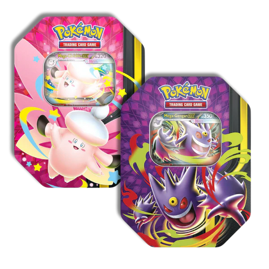 Lata Mega Clefable y Mega Gengar 2026 Pokémon