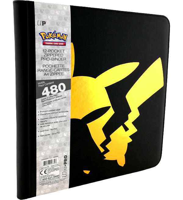 Archivador 12 bolsillos portfolio Elite Series Pikachu  Ultra Pro