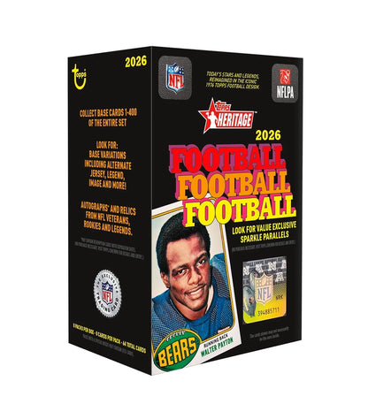 Value Box NFL HERITAGE 2026 (8 Sobres)  Topps Europe